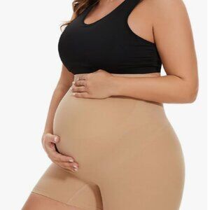 Seamless Maternity Shapewear, Nude, Large